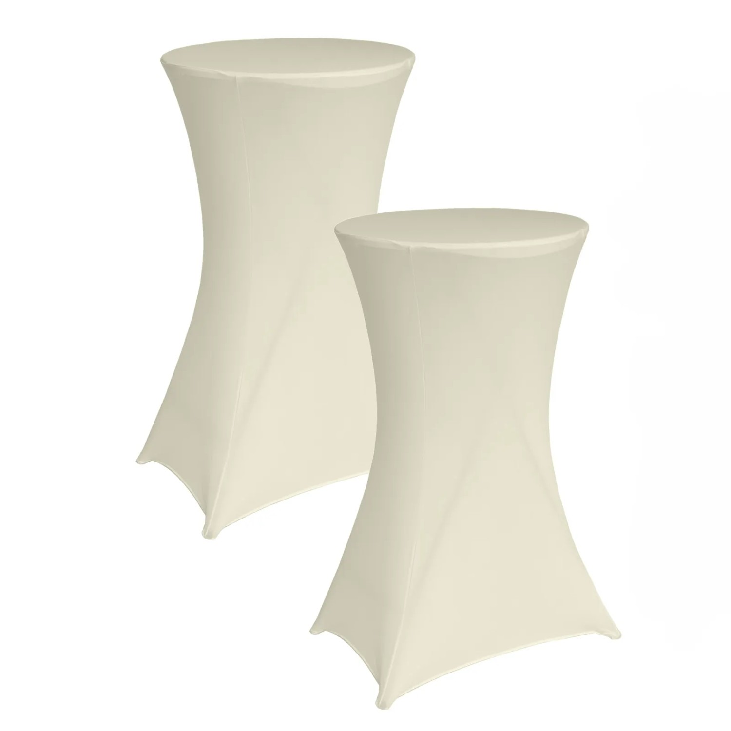 TRUTZHOLM 2x Stehtischhusse Husse Stretch Durchmesser 60cm Beige