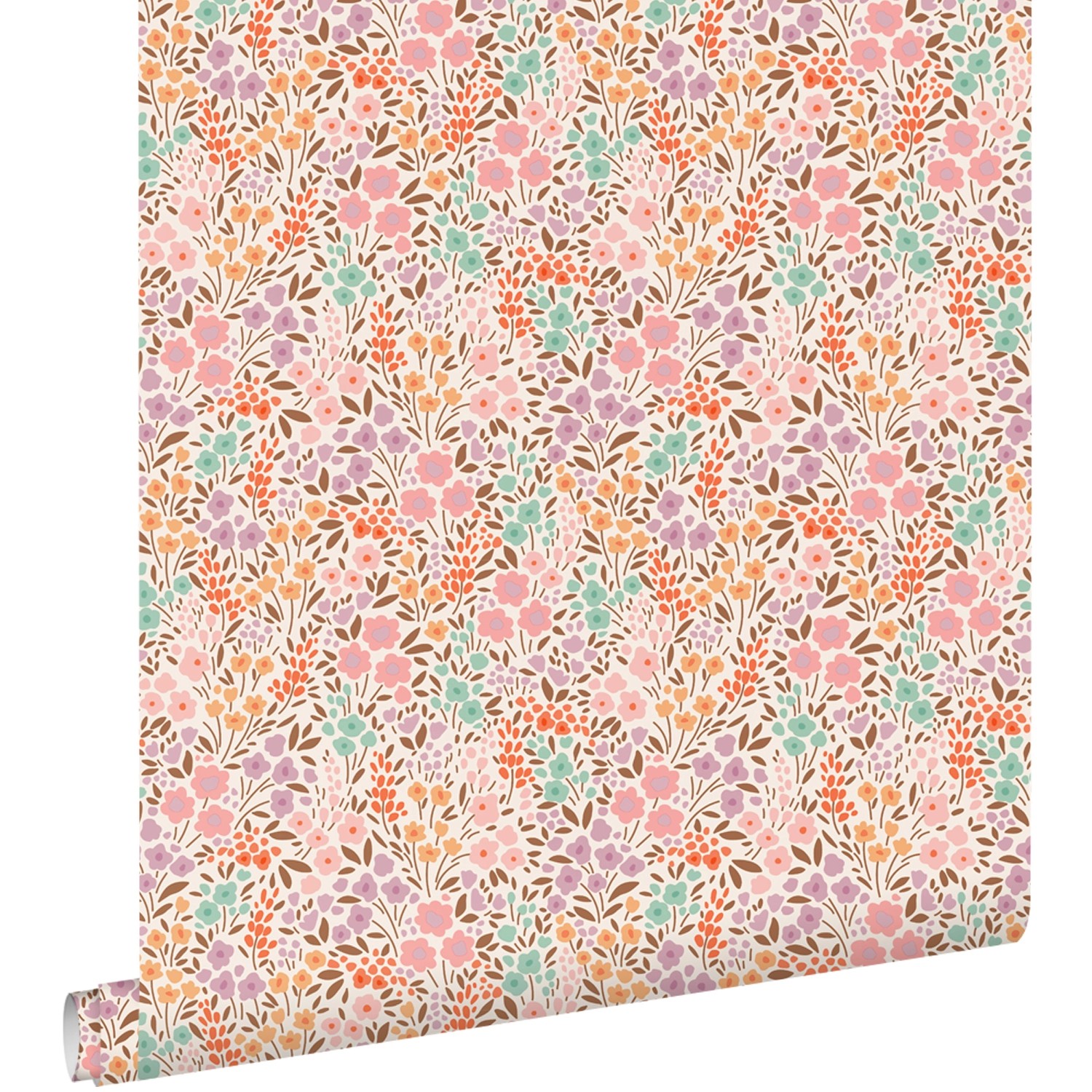 ESTAhome Tapete Blumen Rosa und Blau 0.53 x 10.05 m günstig online kaufen