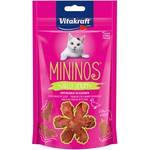 Vitakraft Mininos Entensnack, 40g Packung Katzenleckerli mit Entenfleisch.