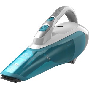 Black+Decker Dustbuster Akku-Handstaubsauger, 10,8V, Nass- und Trockensauger, blau/weiß.