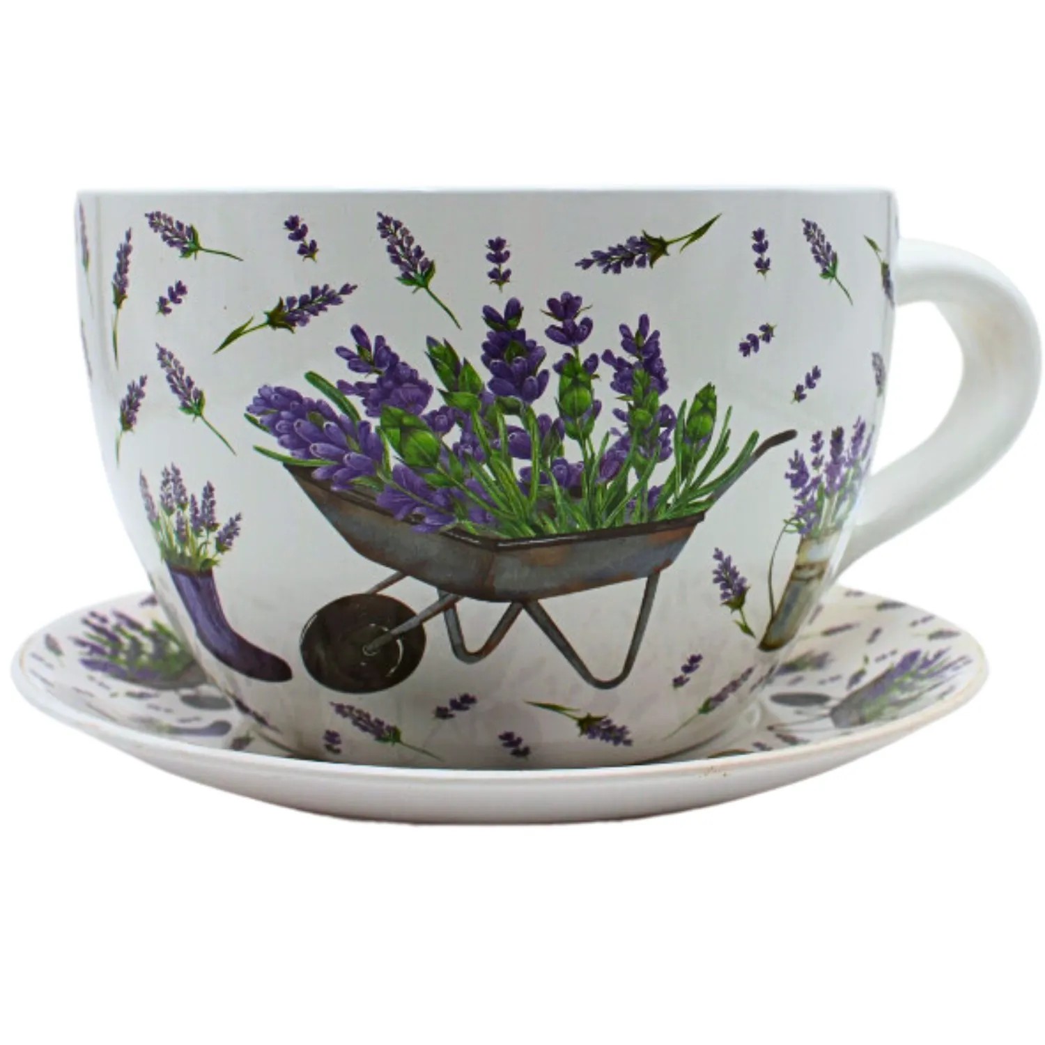 Dekohelden24 Blumentopf Pflanztopf Pflanztasse Pflanzkübel Pflanzgefäß L/B/H 34 x 28 x 16 cm