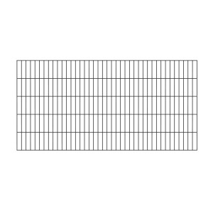 Metallzaun-Set, Doppelstabmatte, anthrazit, 100x1000 cm, zum Einbetonieren.
