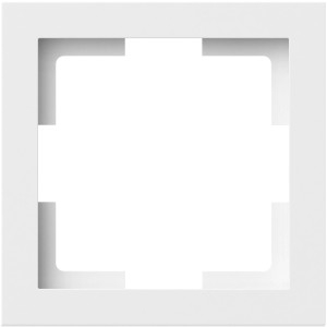 Weißer 1-fach Abdeckrahmen Emelie für Schalter und Steckdosen.