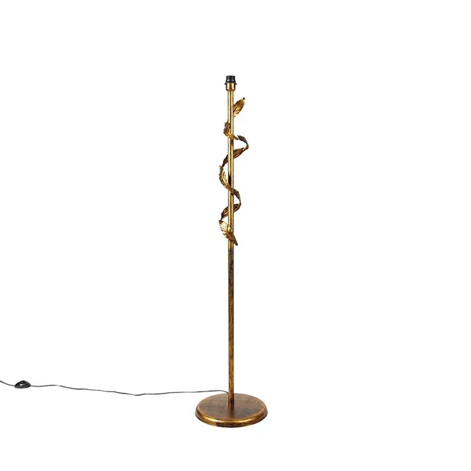 QAZQA Vintage Stehlampe Antik Gold 29 cm ohne Schirm Linde