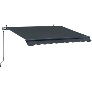 Anthrazit Markisenstoff 300x200 cm als Ersatztuch für Gelenkarmmarkise.