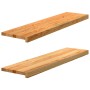 vidaXL Treppenstufen 2 Stk Hellbraun 100x30x2 cm Massivholz Eiche 3283793_4