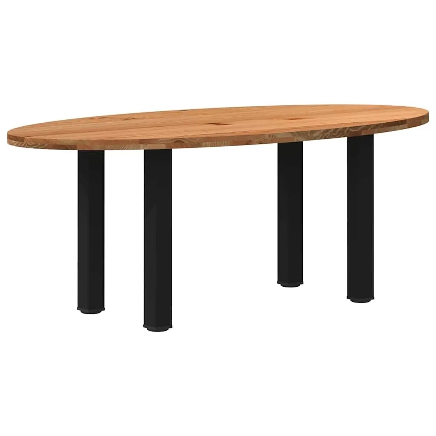 vidaXL Esstisch Hellbraun 200x100x74 cm Massivholz Eiche Oval 3305324 günstig online kaufen