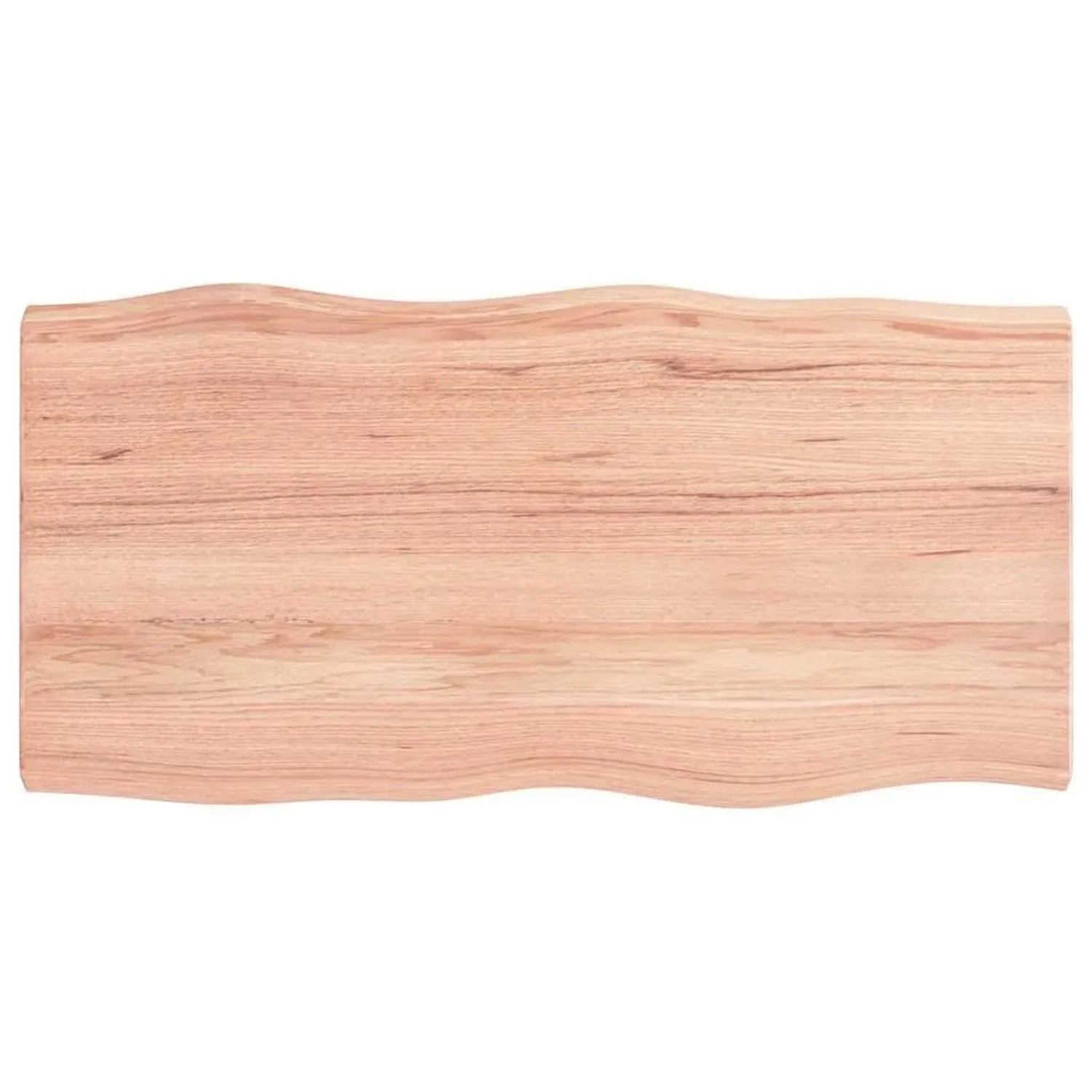 vidaXL Tischplatte 100x50x2-6 cm Massivholz Behandelt Baumkante 363952