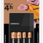 Duracell Akkuladegerät mit 2 AA- und 2 AAA-Batterien im Lieferumfang.