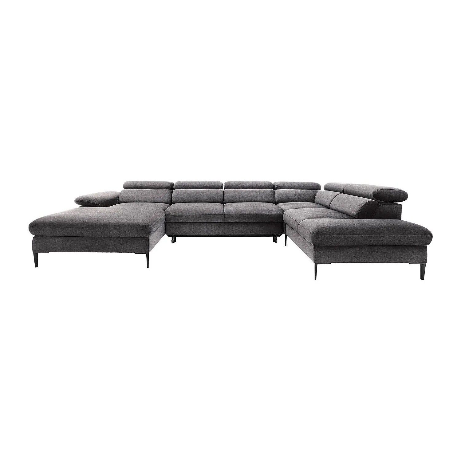 Vente-unique Schlafsofa Sepina Anthrazitgrau 353 cm