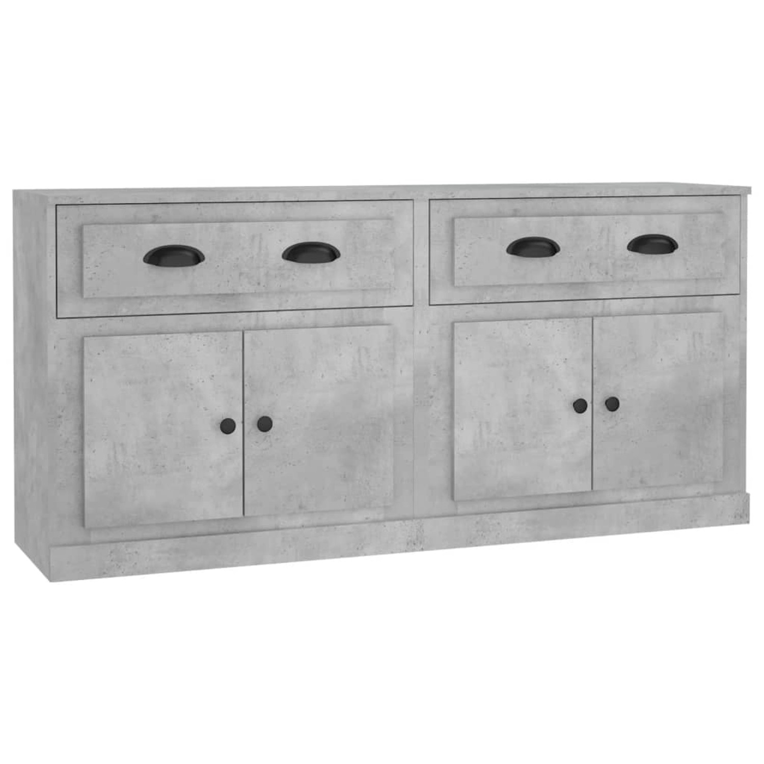 Thumbnail - vidaXL Sideboards 2 Stk Betongrau Holzwerkstoff 3185267