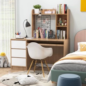 Costway Schreibtischregal Ablagesystem 94 x 25 x 74 cm Natur