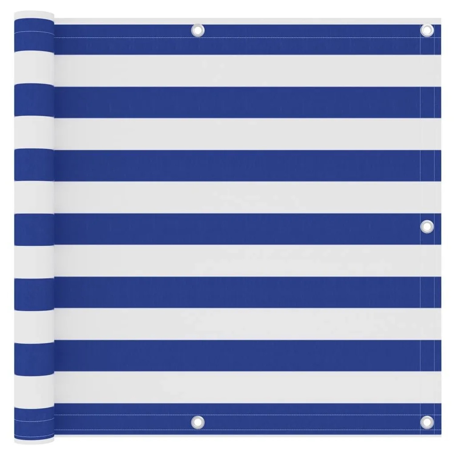 Image of vidaXL Balkon-Sichtschutz Weiß und Blau 90x400 cm Oxford-Gewebe 134917