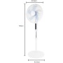 Weißer Standventilator SV 55-41 Cool Air, Ø 43 cm, Höhe 130 cm. Ventilator mit rundem Standfuß.