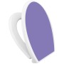 Banjado WC-Sitz Familie mit Absenkautomatik, Lavendel Motiv. Klodeckel mit Kindersitz aus Polypropylen.