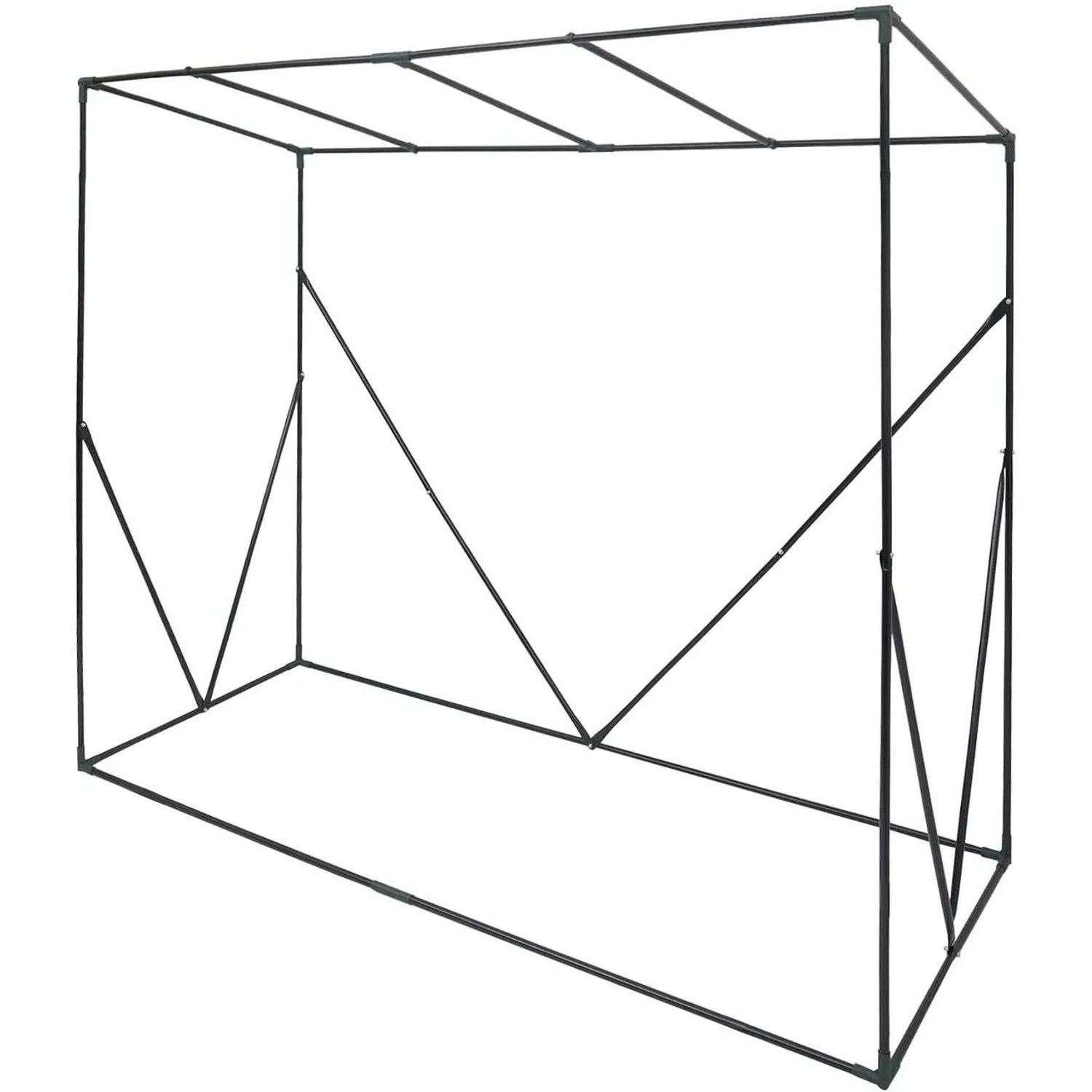 WOLTU Foliengewächshaus, halbtransparent, 200x77x169 cm, weiße PE-Folie, Stahlrohrrahmen.