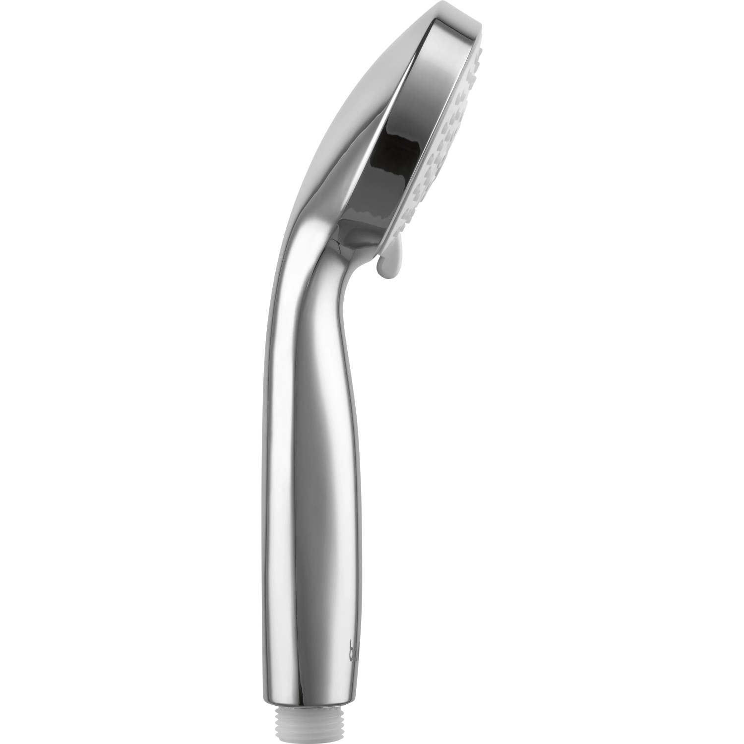 baliv Handbrause HBR-80.140, verchromt/weiß. Brause mit 3 Strahlarten und Antikalk-Noppen.