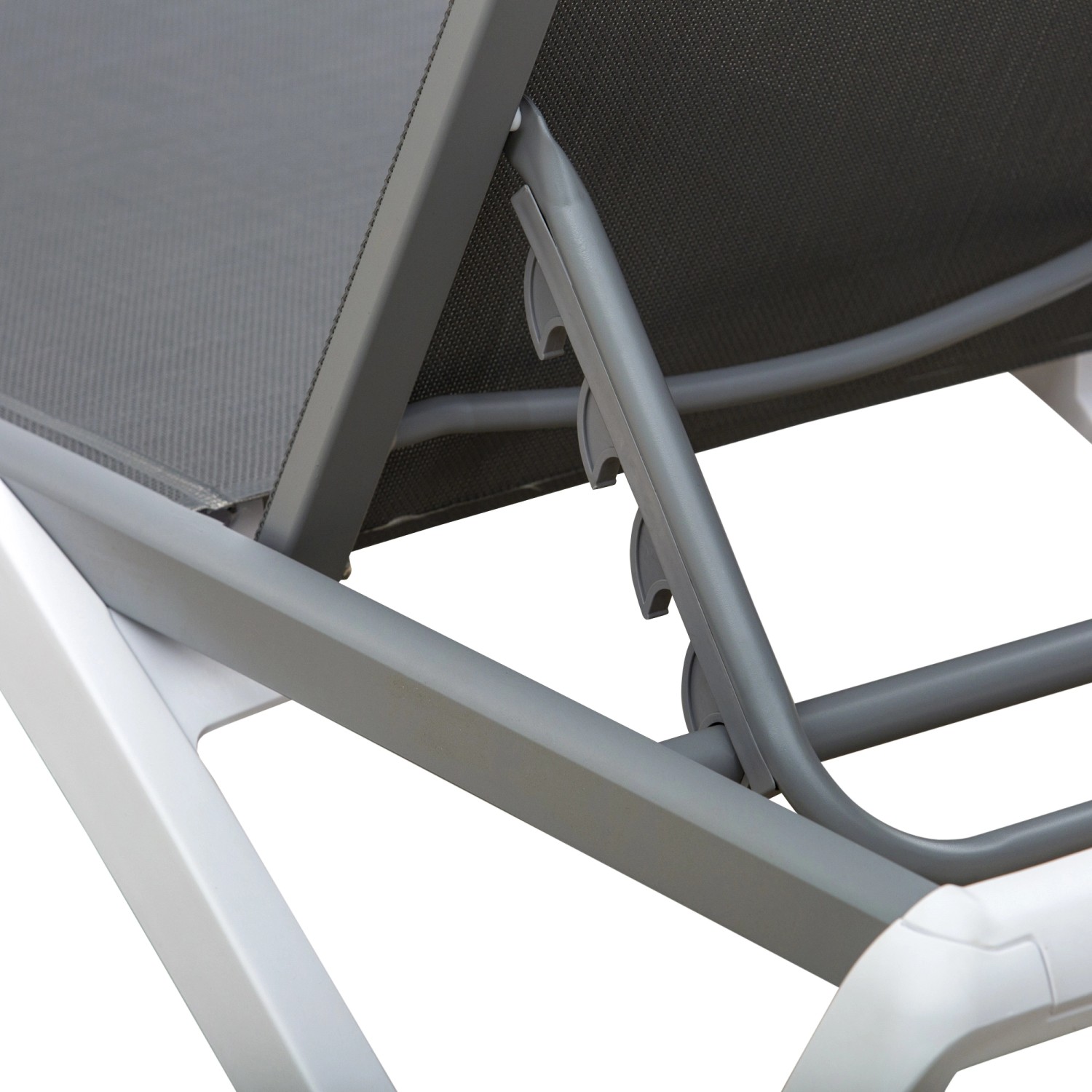 Outsunny Gartenliege Sonnenliege Relaxliege Verstellbar Ergonomisch Grau Weiß_2
