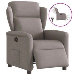 vidaXL Relaxsessel Elektrisch Taupe Stoff 3303121