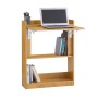 SoBuy Klapptisch/Schreibtisch FWT92-N in Natur mit Laptop und Büchern. Ideal für Homeoffice.
