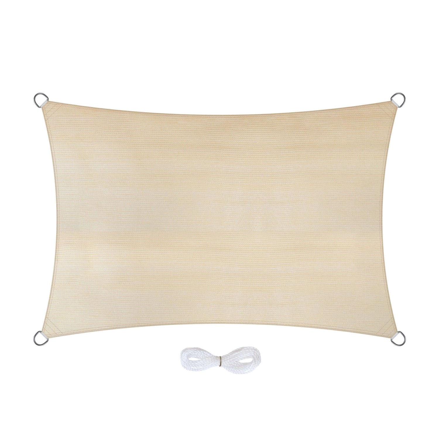 Jardinion Sonnensegel Rechteck 2 x 3m Beige für Garten/Balkon/Terasse günstig online kaufen