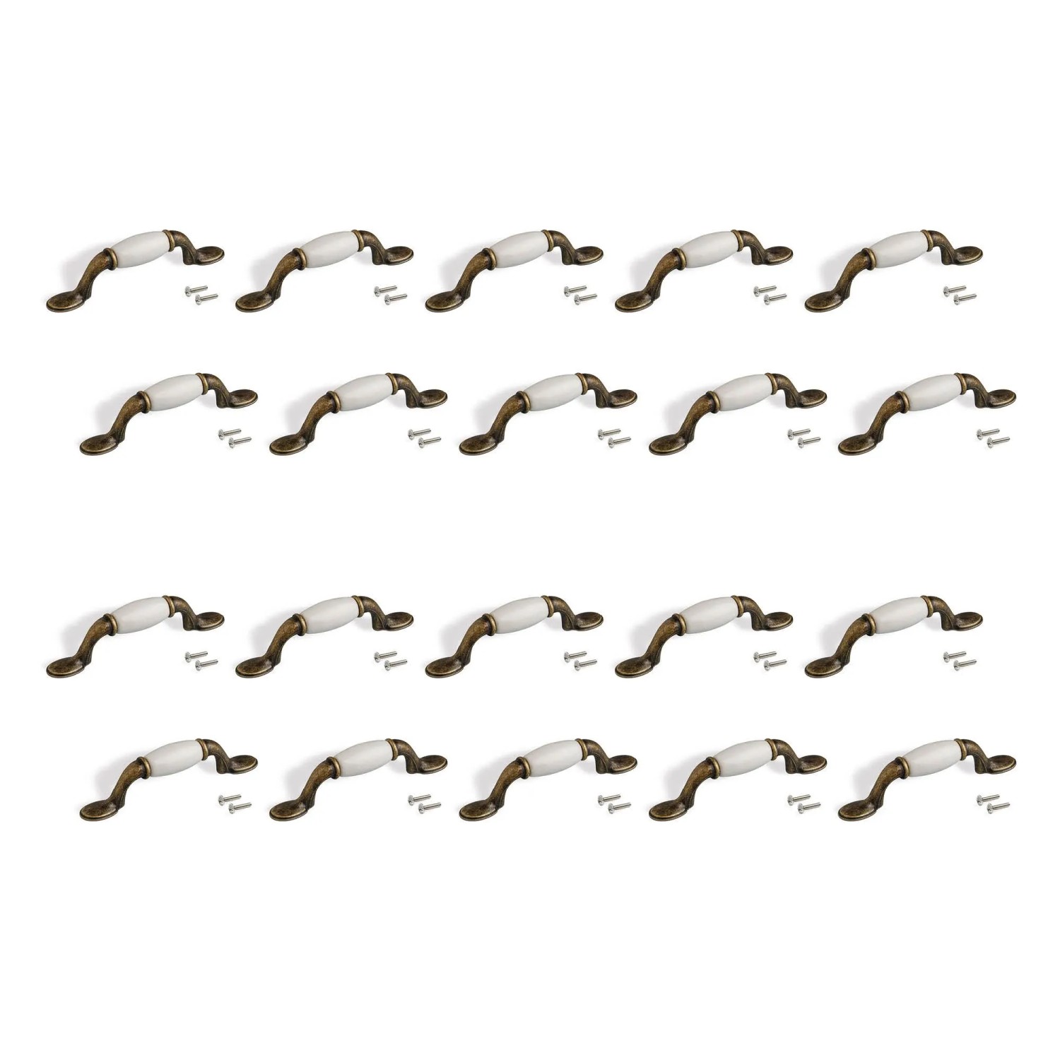Emuca Lot von 20 Möbelgriffe Nairobi L139 mm 96 mm Achsenabstand Zamak Bronze