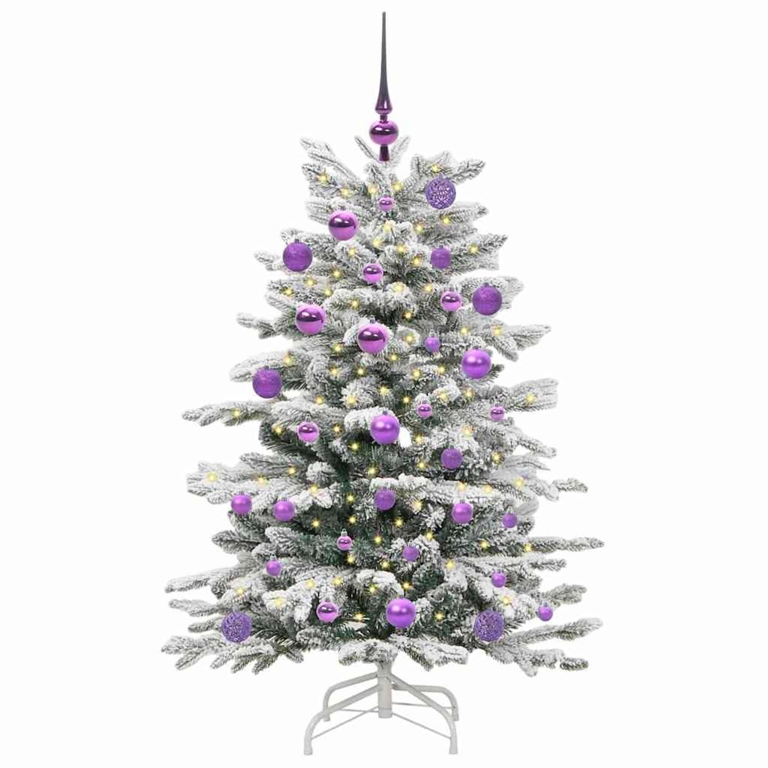 vidaXL Künstlicher Klappbarer Weihnachtsbaum Weiß 120 cm PE und PVC 3395628