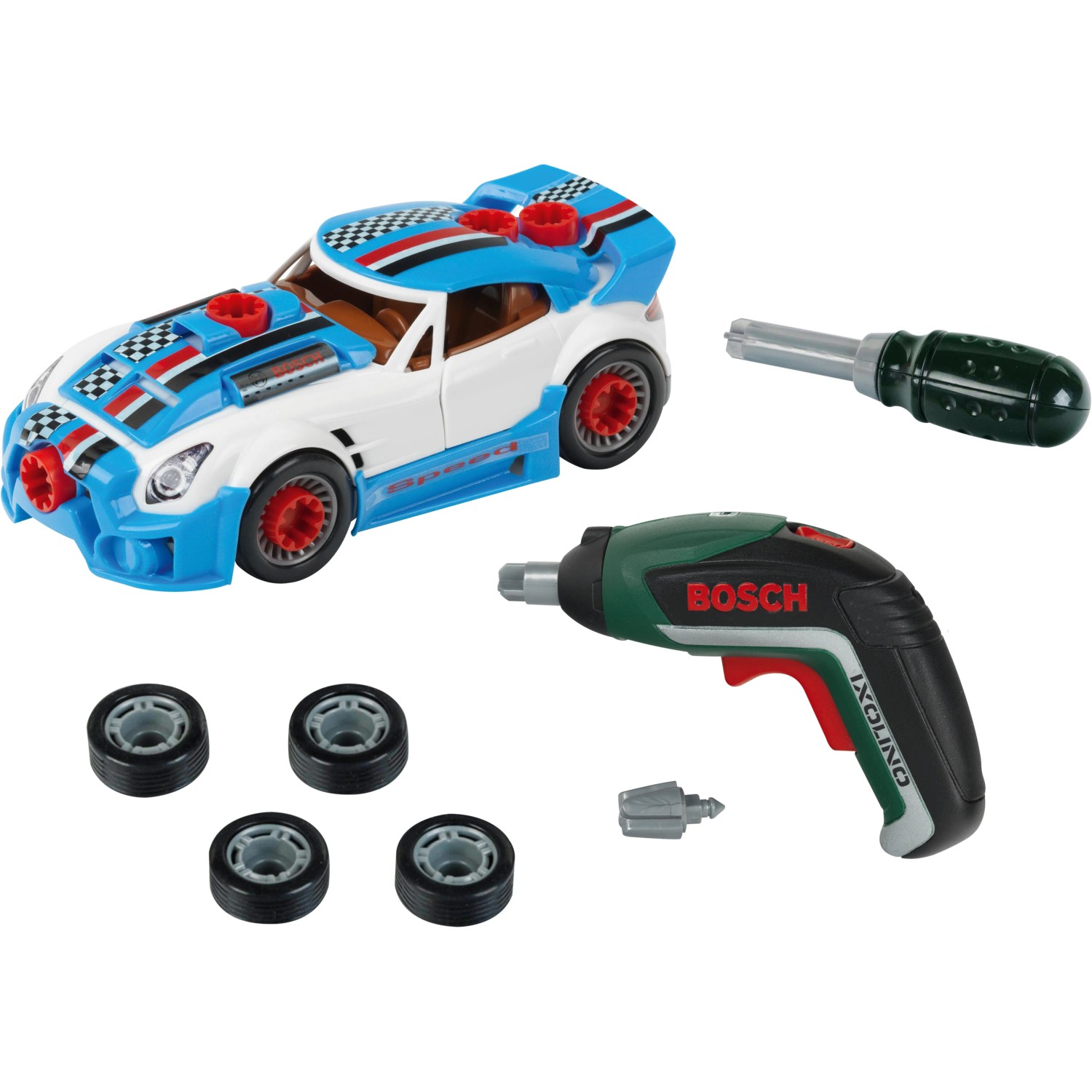 bosch spielzeug auto Bosch Motorikspielzeug Car Tuning Set inkl. Akkuschrauber Ixolino