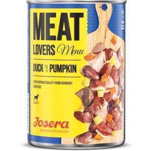 Josera Hunde-Nassfutter Meat Lovers Menu Ente mit Kürbis, 400g Dose.