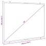 Weiße 90 Zoll Beamer Leinwand 4:3 mit schwarzen Rändern, 190x148 cm. Ideal wandhängend für Heimkino & Präsentationen.