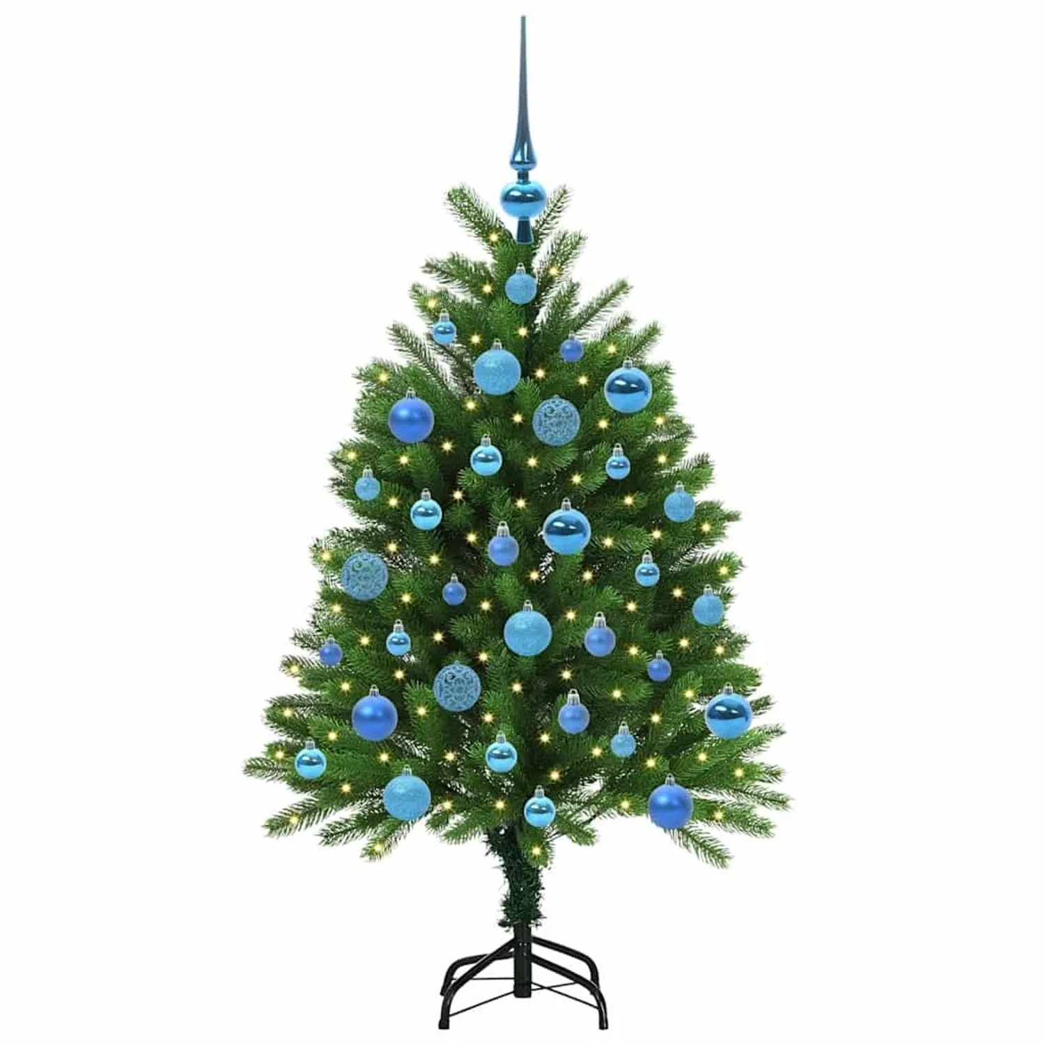 vidaXL Weihnachtsbaum mit 150 LEDs mit Ständer Grün 120 cm PE 3396316