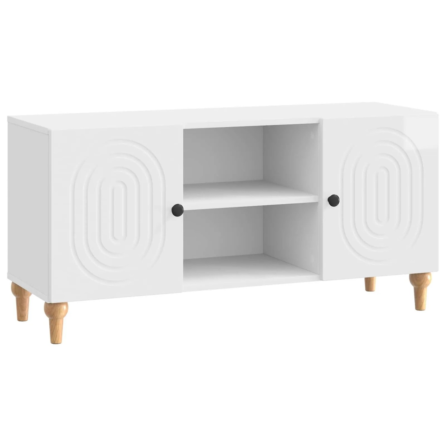vidaXL TV-Schränk Hochglanz Weiß 102 x 34,5 x 50 cm Holzwerkstoff 894239