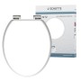 Schütte WC-Sitz Spirit White aus MDF mit Absenkautomatik, Frontansicht.