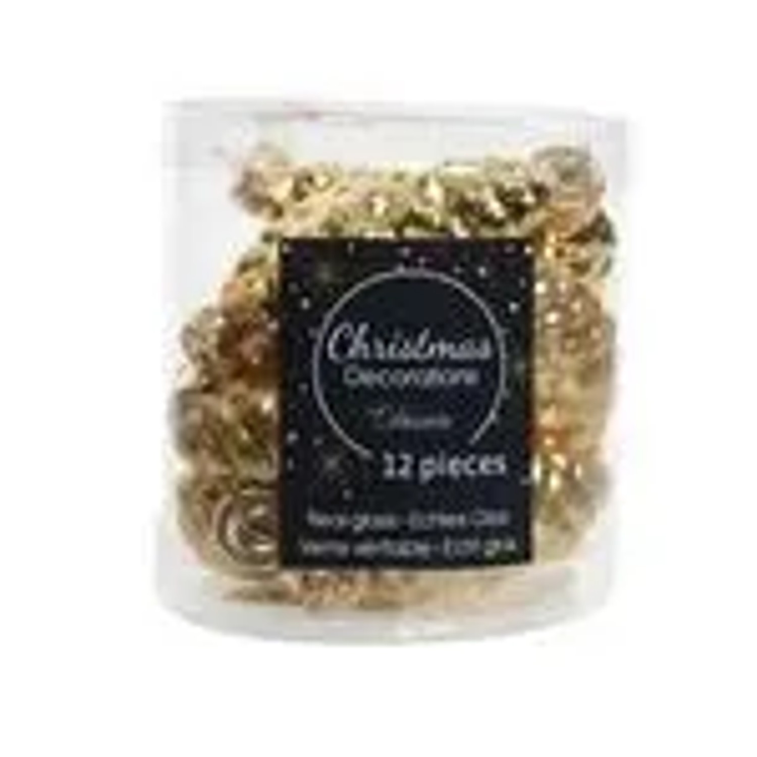 Kaemingk Christbaumschmuck Zapfen Glas  2,5 cm Laenge 6 cm 12 Stueck HellGold Glanz Matt