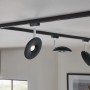 Paulmann URail Schienensystem mit drei LED Spots Sphere in Schwarz matt und Chrom. Warmweißes Licht.
