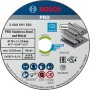Bosch PRO Expert Inox Trennscheibe, 76x1mm, grau-blau, für Winkelschleifer. Schneidet Edelstahl und Metall.
