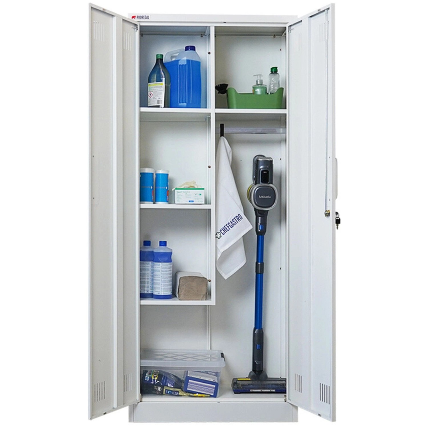PROREGAL Flügeltürenschrank Rhino Mit 2 Türen Abschließbar HxBxT 170x70x30c günstig online kaufen