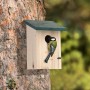 Relaxdays Nistkasten Tannenholz Natur Grün Aufklappbar 22 cm x 14 cm x 15 cm_2