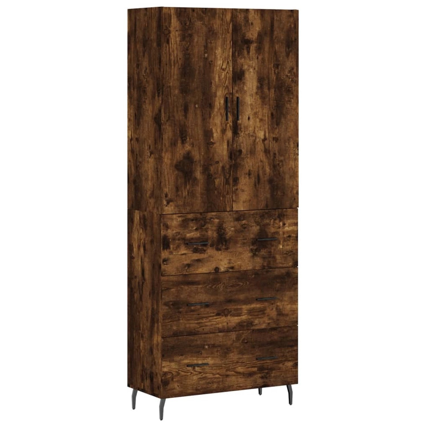 vidaXL Highboard Räuchereiche 69,5x34x180 cm Holzwerkstoff 3195864 günstig online kaufen