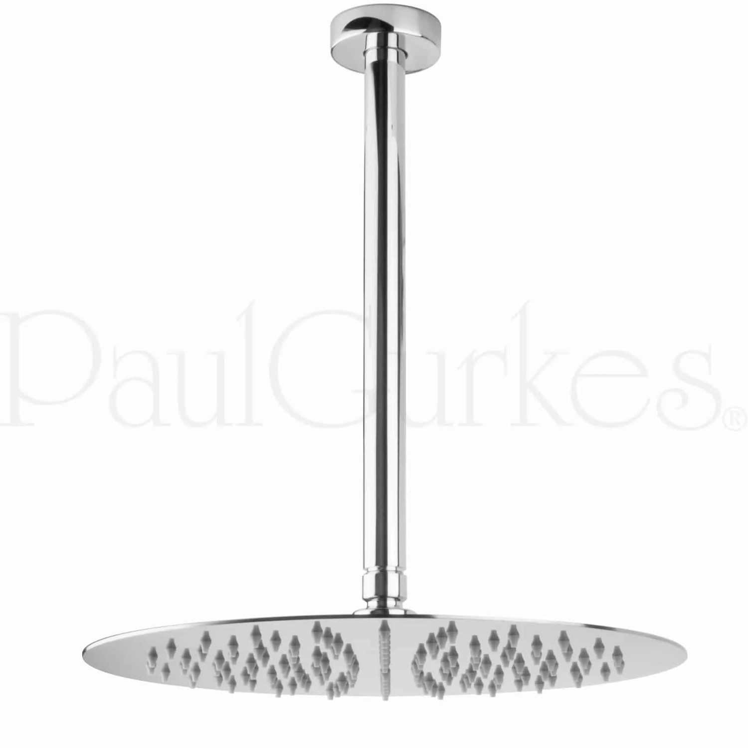 PaulGurkes Duschkopf mit Deckenarm, Chrom, Teil des Unterputz Duschsets.