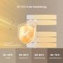 Emke Elektrischer Handtuchhalter 100×50cm Weiß Flachbadheizkörper 320W LED Display WiFi APP Steuerung Timer_8