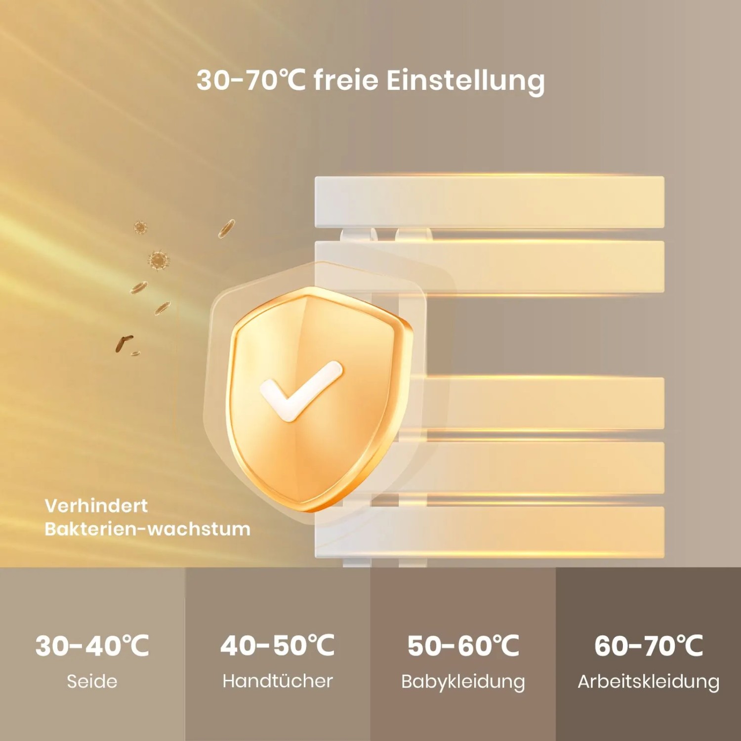 Emke Elektrischer Handtuchhalter 100×50cm Weiß Flachbadheizkörper 320W LED Display WiFi APP Steuerung Timer_8