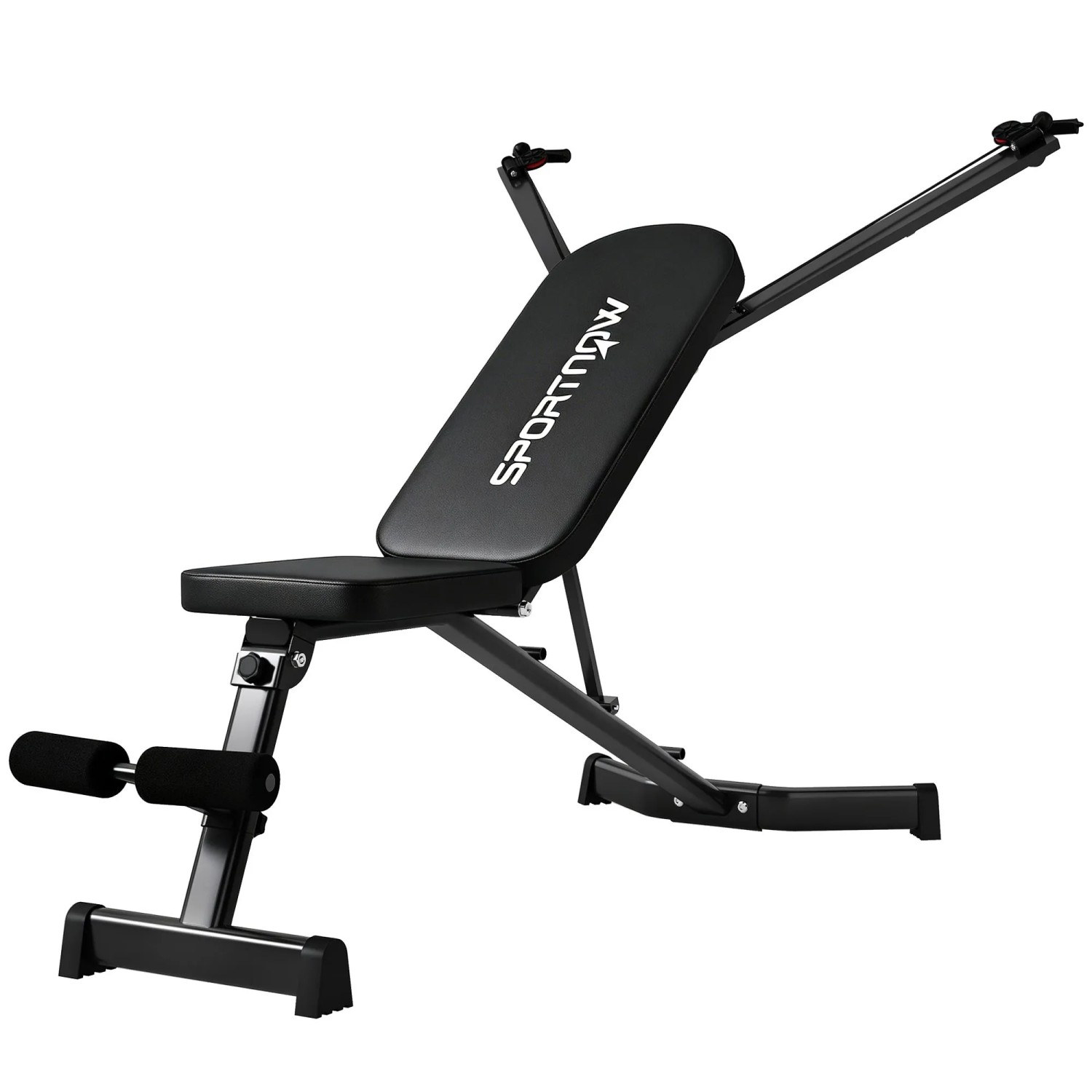 SPORTNOW Hantelbank Sperrholz Stahl 135L x 130B x 107H cm Schwarz
