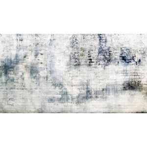 Erismann Fototapete Factory in Blau-Weiß: Backsteinwand-Optik für ein modernes Ambiente.