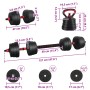 vidaXL 4-in-1 Hantelset 20kg: Kurzhantel, Langhantel & Kettlebell für dein Fitness-Workout.