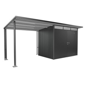 Biohort Seitendach für AvantGarde Gerätehaus A1/A5, Gr. L, Dunkelgrau-Metallic.