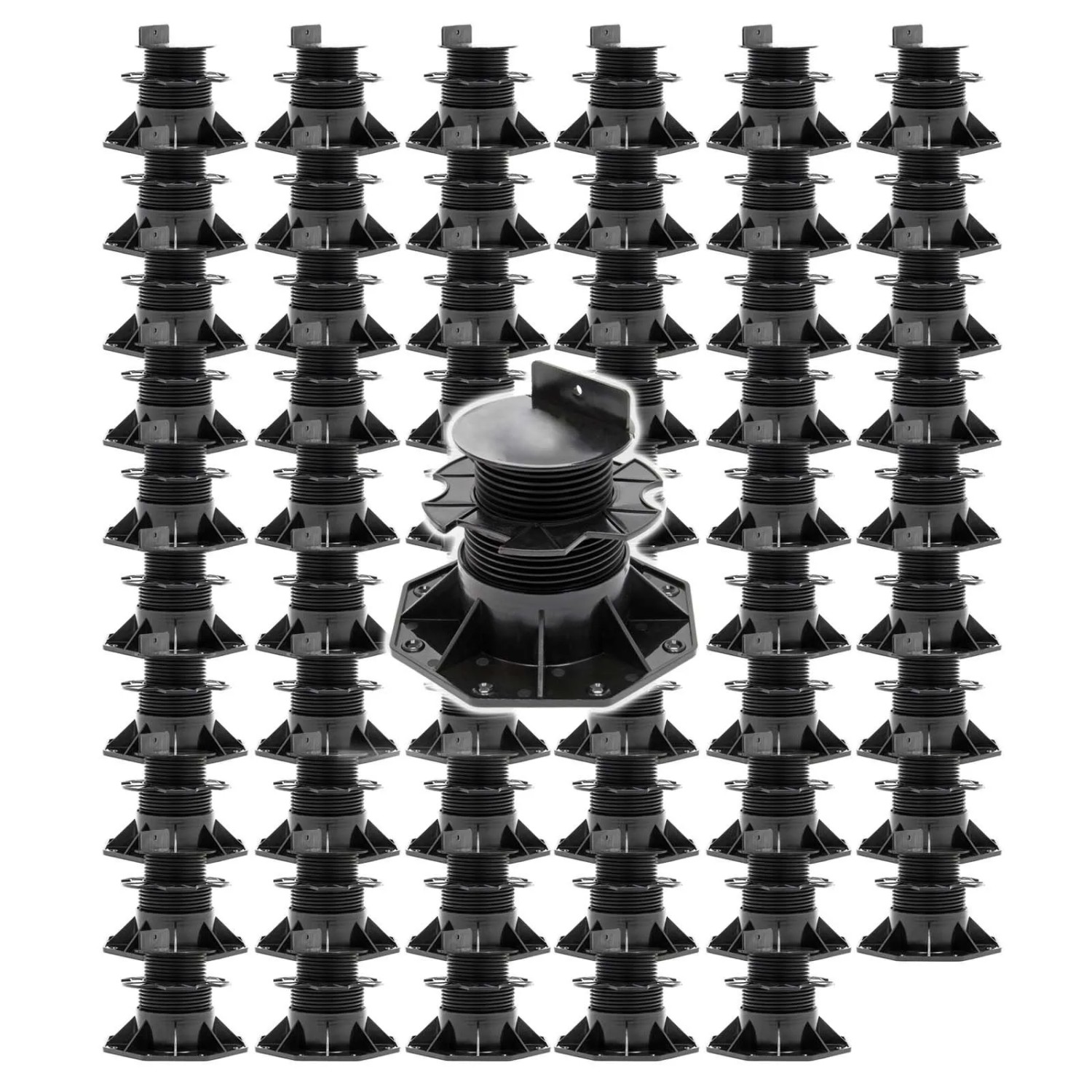 Xpotool Set 60X Stelzlager Terrassen 2700Kg 60-138Mm Stellfüße Höhenverstellbar