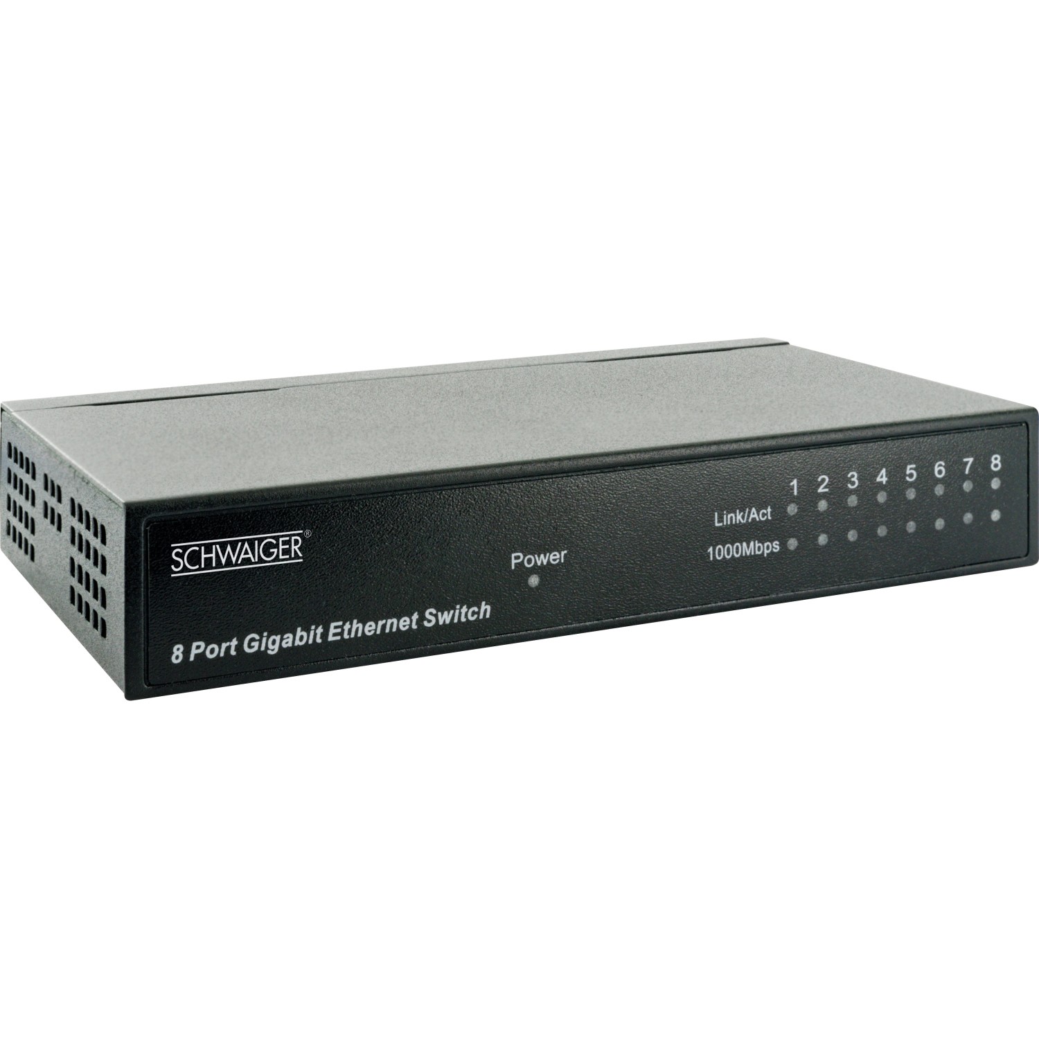 Schwaiger 8-Port Gigabit Netzwerk-Switch Schwarz