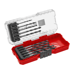 Einhell Holzspiralbohrer-Set, 10-teilig im S-Case, verschiedene Größen für präzise Holzarbeiten.