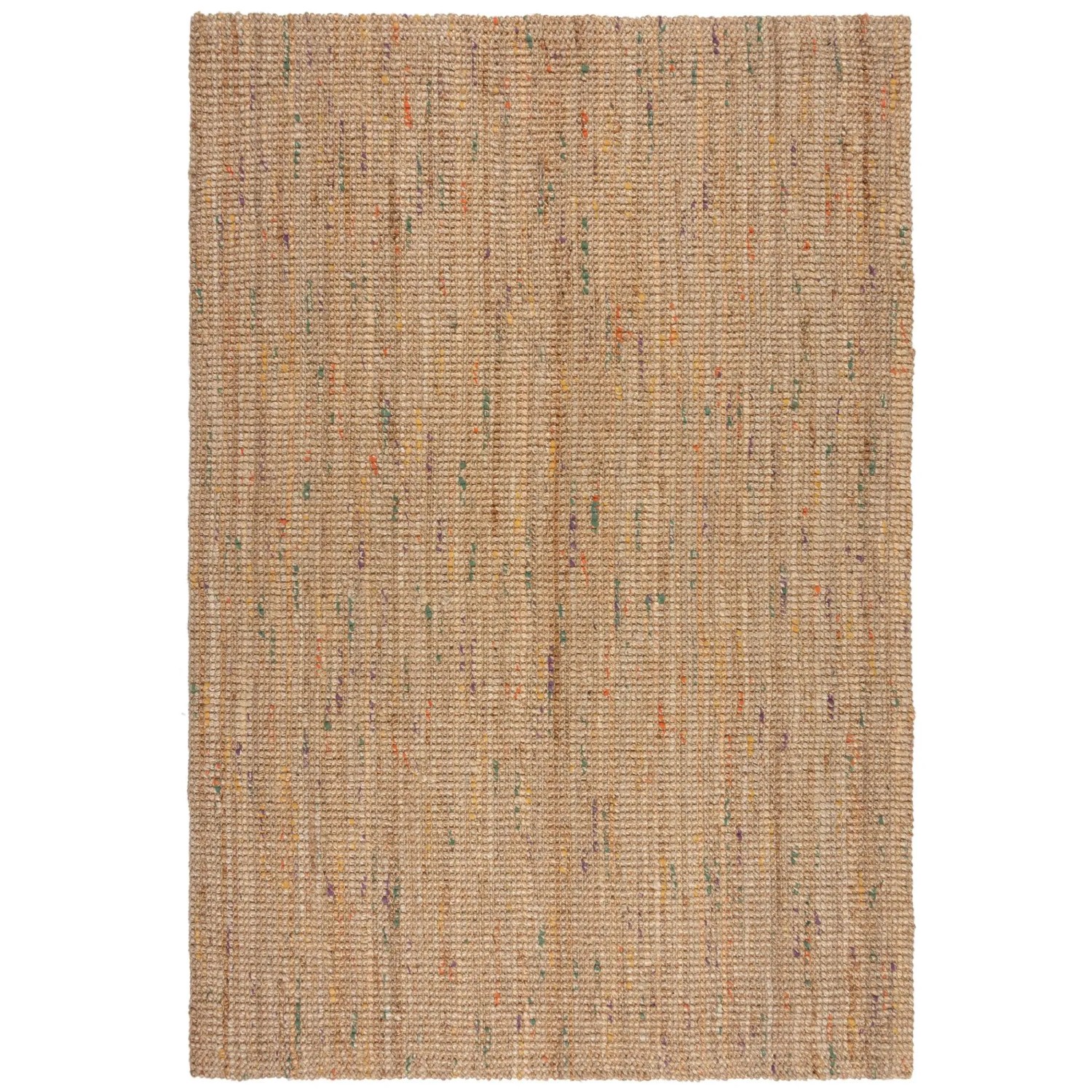 Flair Rugs Kurzflorteppich Jute Boucle 160 cm x 230 cm Mehrfarbig